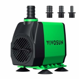 VIVOSUN water pump with three adapters